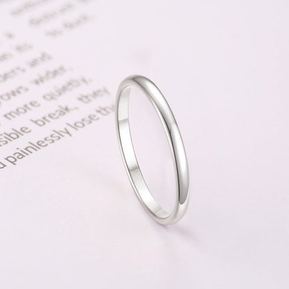 Rockyu ステンレス極細リング 2mm シルバー・ピンクゴールド・ブラック・ゴールド ピンキー対応