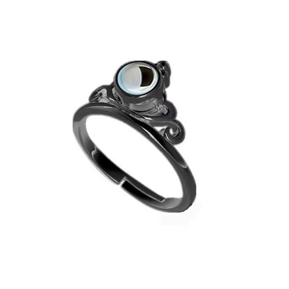 Rockyu 指輪 レディース ピンクゴールド シンプル フリーサイズ リング ルーペ付き