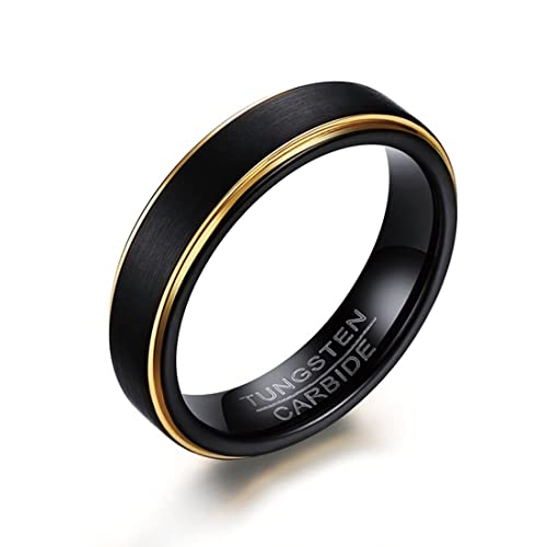 Rockyu タングステン＆チタン リング｜メンズ・レディース兼用 シンプルデザイン 指輪 金属アレルギー対応