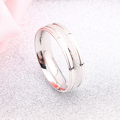 Rockyu ペアステンレスリング シンプルデザイン メンズ＆レディース 自由に組み合わせ可能