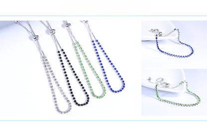 Rockyu テニスブレスレット レディース CZダイヤ ステンレス製 アレルギー対応