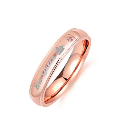 Rockyu ペアリング メンズ＆レディース サファイア風ジルコニア 彫刻入りステンレスリング