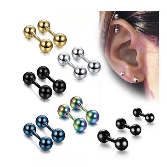 Rockyu バーベルピアス ボール 4mm ステンレス メンズ レディース 軟骨 ピアス 金属アレルギー対応 おしゃれ かっこいい 男女兼用 アクセサリー