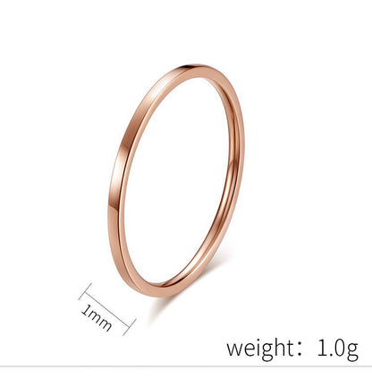 極細リング 1mm幅 ステンレス316L｜シンプルで重ね付けも映える レディース指輪 金属アレルギー対応
