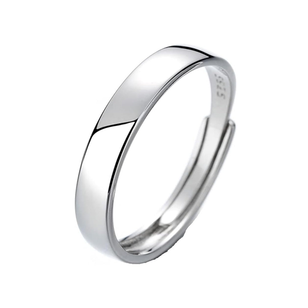Rockyu 指輪 ペアリング メンズ レディース フリーサイズ 鏡面仕上げ シルバー925 結婚・婚約対応