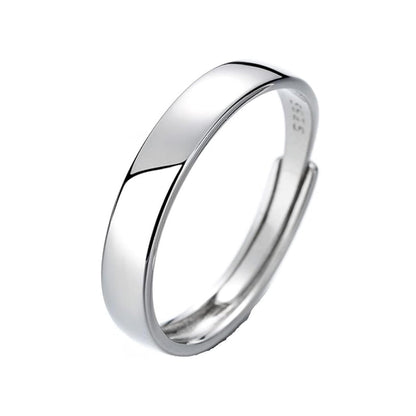 Rockyu 指輪 ペアリング メンズ レディース フリーサイズ 鏡面仕上げ シルバー925 結婚・婚約対応
