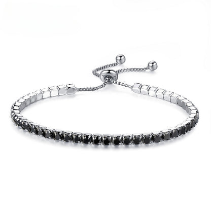 Rockyu テニスブレスレット レディース CZダイヤ ステンレス製 アレルギー対応