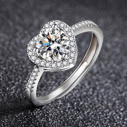 レディース 指輪 フリーサイズ 可愛いジルコニアリング 4デザイン展開 キラキラ大粒シルバーリング