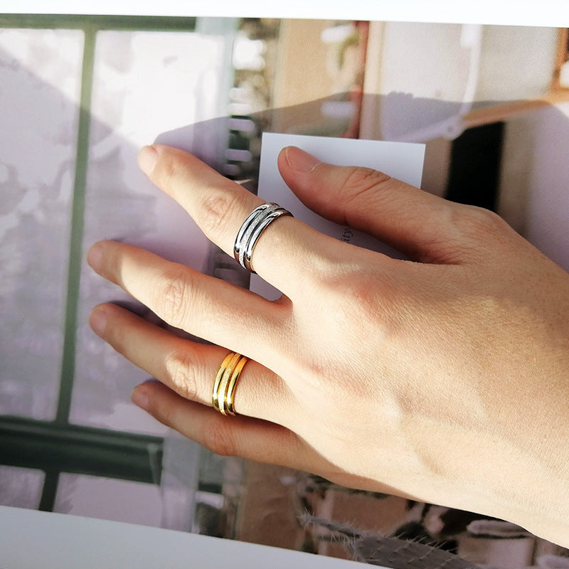 Rockyu ステンレス極細リング 2mm シルバー・ピンクゴールド・ブラック・ゴールド ピンキー対応