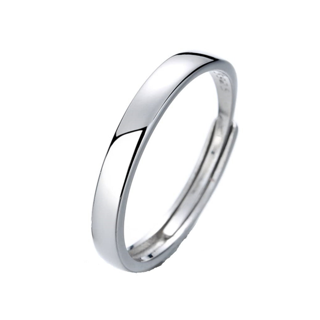 Rockyu 指輪 ペアリング メンズ レディース フリーサイズ 鏡面仕上げ シルバー925 結婚・婚約対応