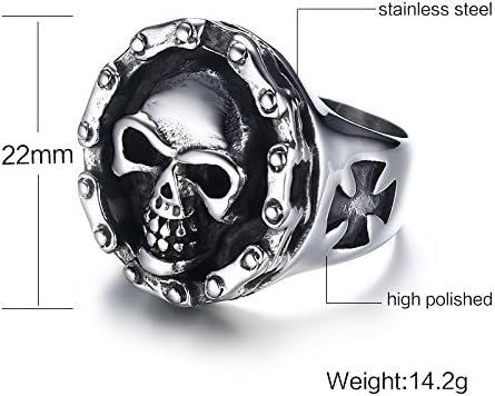 デビルスカルリング ＆ スカルバンドリングセット｜316Lステンレス製 パンク系メンズアクセサリー