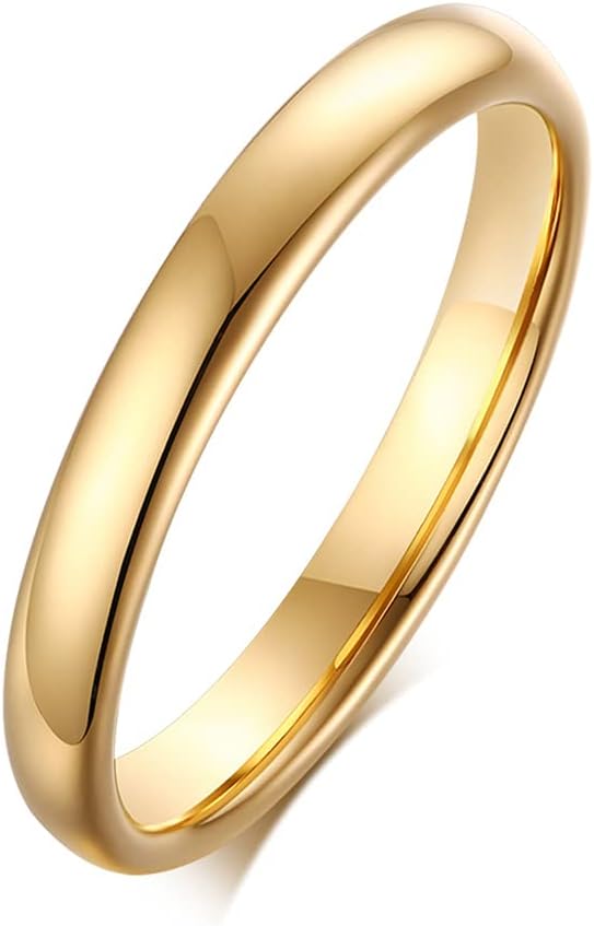 クラシック タングステンリング – 鏡面仕上げ メンズ＆レディース 3/4/6/8mm 指輪