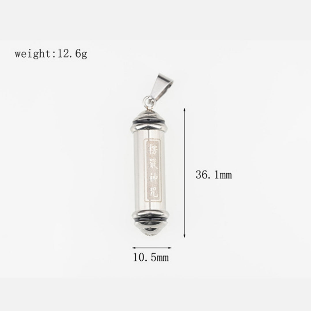 Rockyu ネックレス メンズ メモリアル 遺骨入れ ステンレス ゴールド＆シルバー お守りペンダント