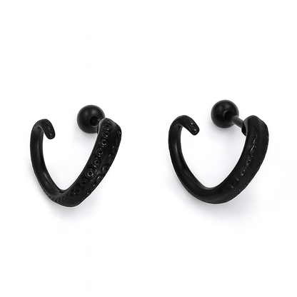 Rockyu ピアス メンズ 片耳 両耳 ステンレス タコ足デザイン シルバー スタッドピアス