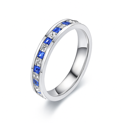 Rockyu エタニティリング レディース チタン ジルコニア ゴールド シルバー 4mm 6mm 8mm おしゃれ プレゼント