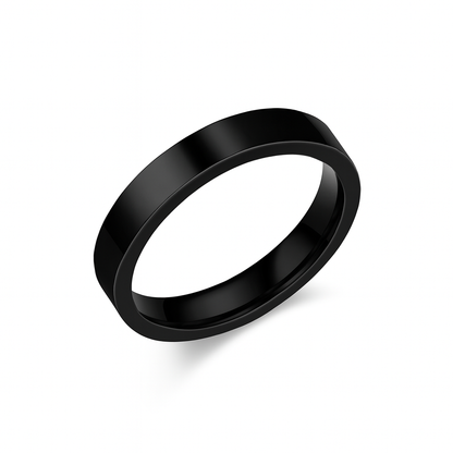 Rockyu 指輪 ステンレス製 2mm 4mmリング レディース メンズ ブラック ゴールド シルバー ピンクゴールド 鏡面仕上げ