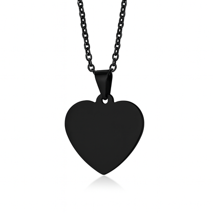 Rockyu ネックレス メンズ レディース ハートペンダント シンプル ステンレス 金属アレルギー対応