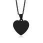 Rockyu ネックレス メンズ レディース ハートペンダント シンプル ステンレス 金属アレルギー対応